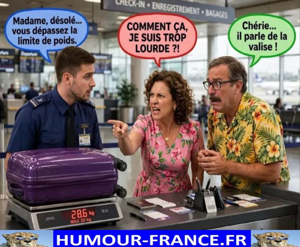 Madame, désolé … vous dépassez la limite de poids.