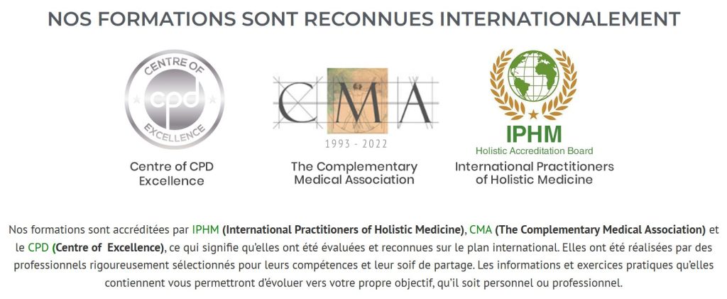 NOS FORMATIONS SONT RECONNUES INTERNATIONALEMENT