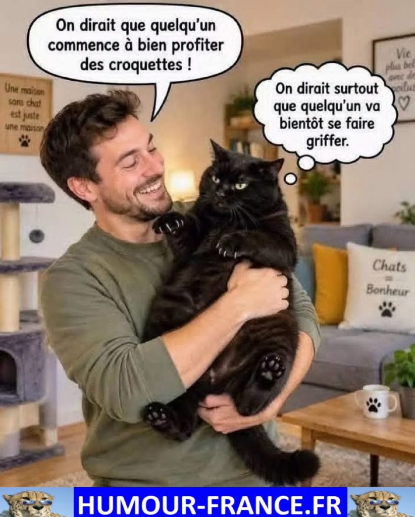 On dirait que quelqu’un commence à bien profiter des croquettes !