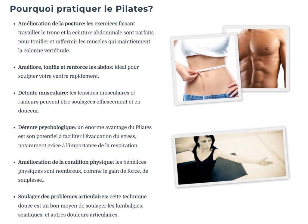 Pourquoi pratiquer le Pilates
