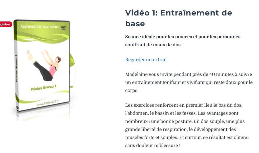 Vidéo 1 Entraînement de base
