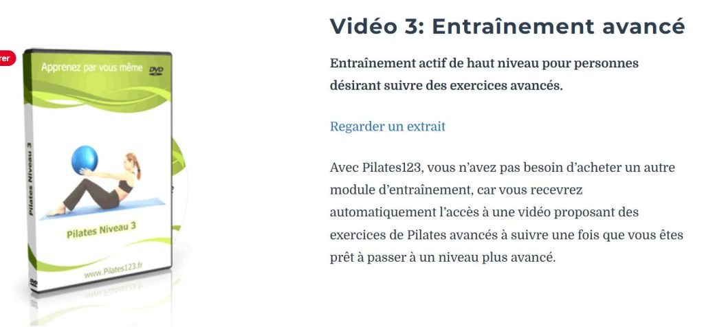 Vidéo 3 Entraînement avancé